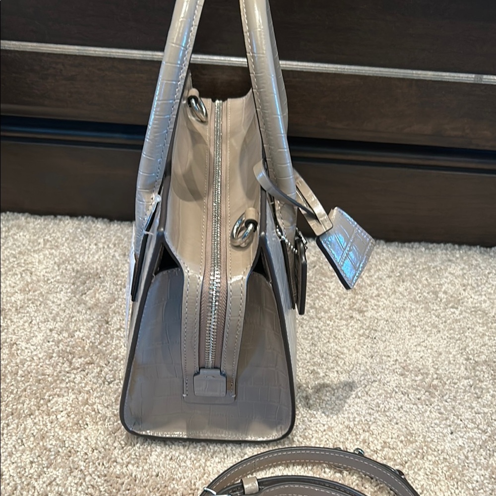 Coach Gray Satchel Bag with Signature Hardware - Picture 5 of 7